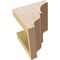 Ekena Millwork 5"W x 5"D x 5"H Wide Asheboro Rough Cedar Woodgrain TimberThane Corbel, Primed Tan CORUR05X05X05ASHRCPR - alternate 2